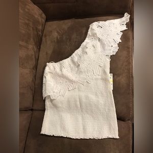 INC one shoulder tank top